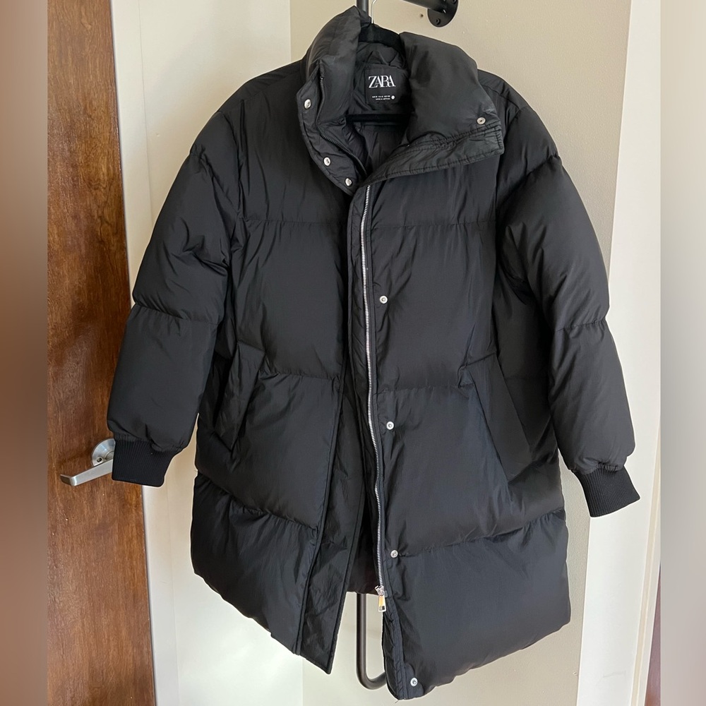 Goose feather down puffer